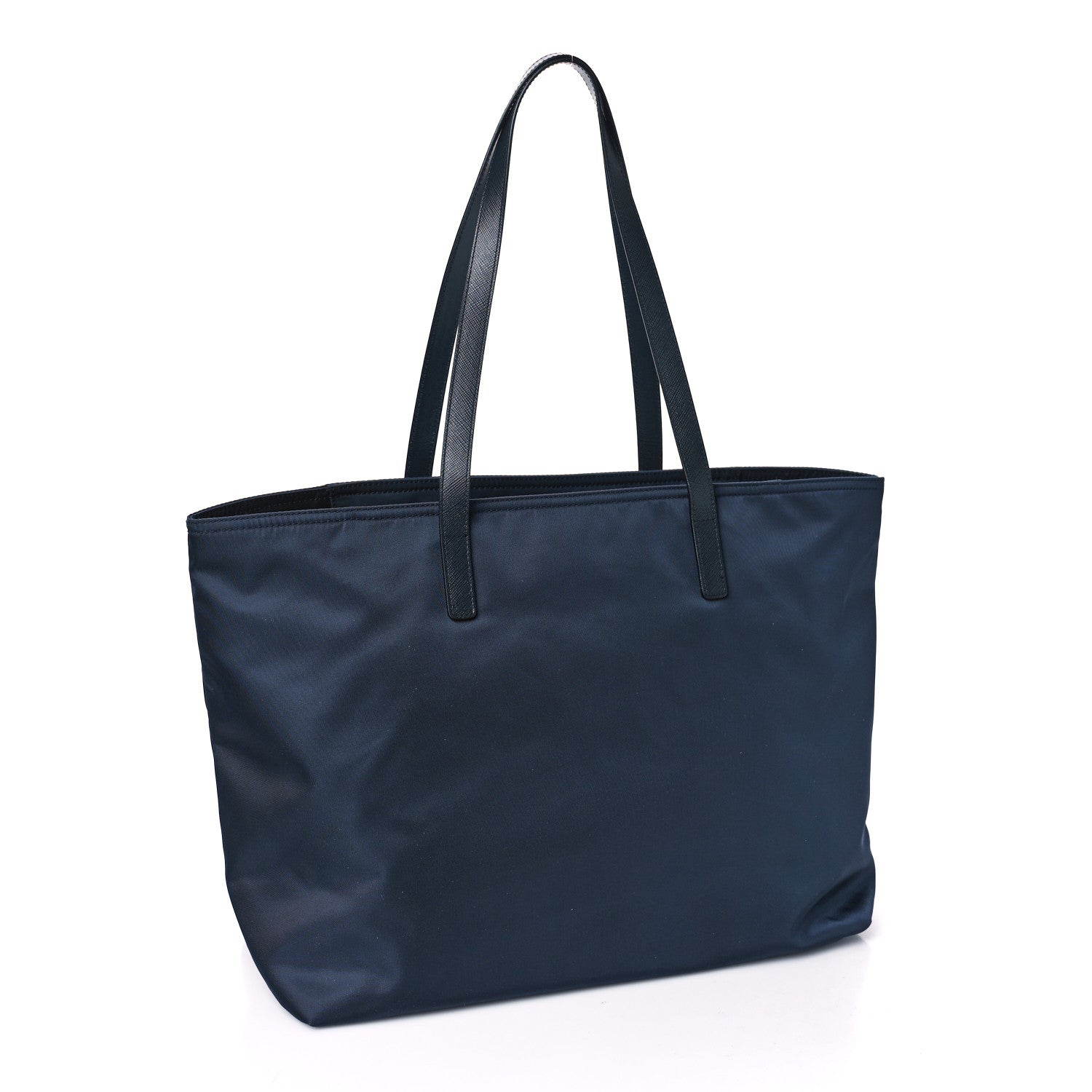 Prada Tessuto Nylon Saffiano Tote Navy 3 of 8