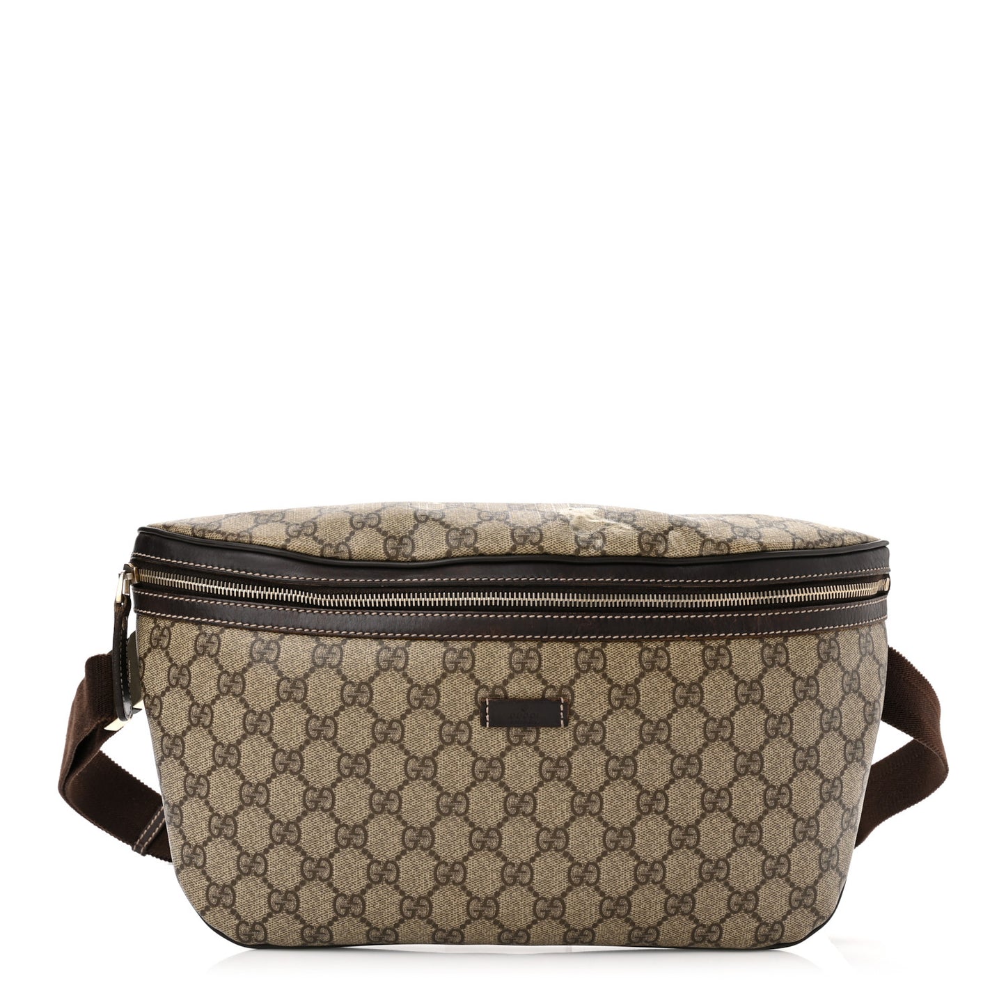 GG Supreme Monogram Belt Bag Dark Brown