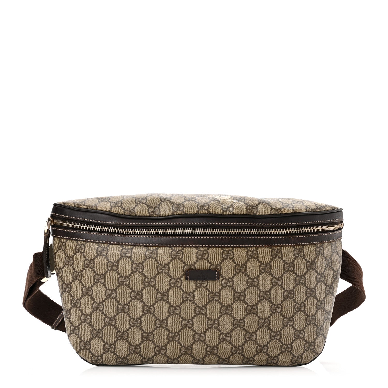 Gucci GG Supreme Monogram Belt Bag Dark Brown 1 of 12