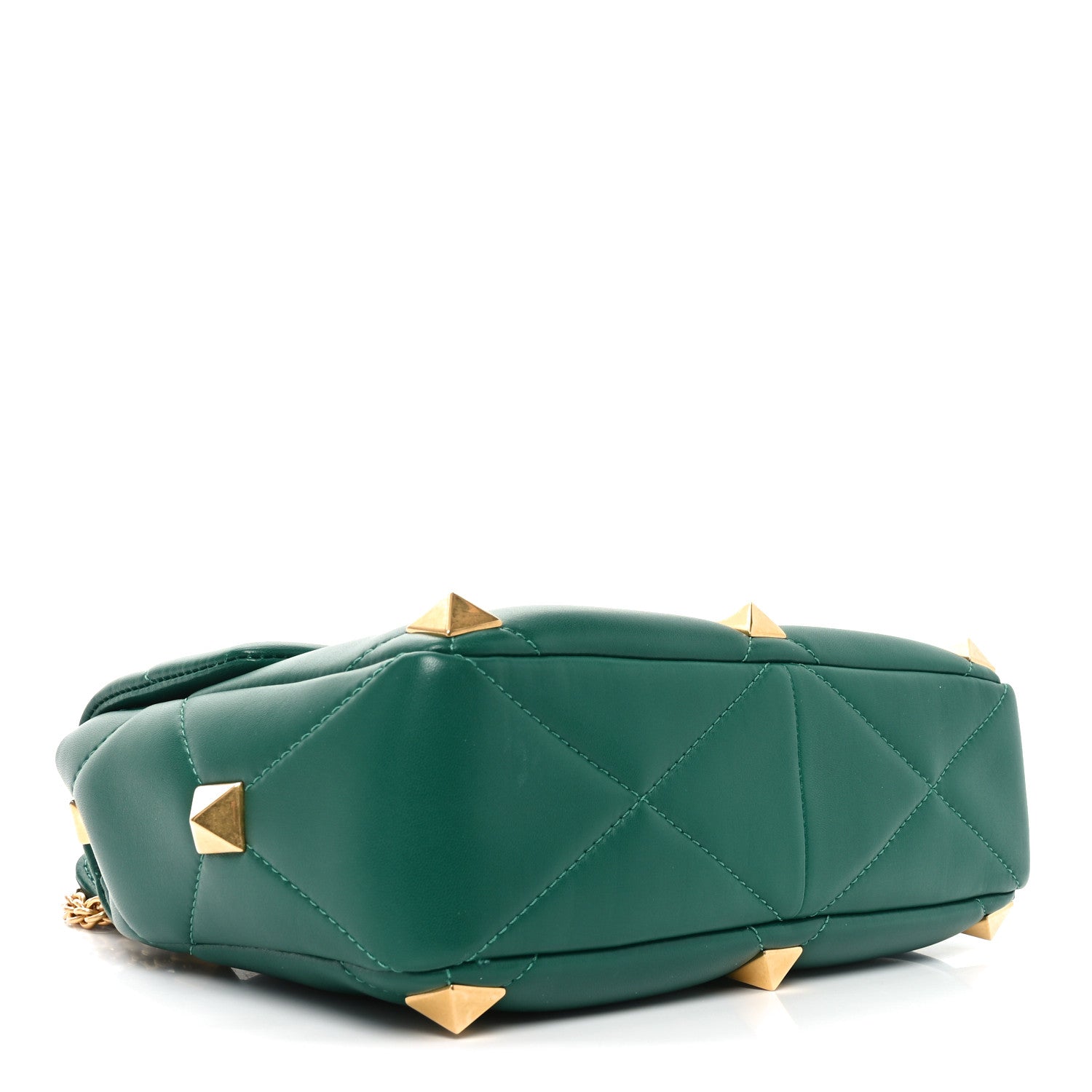 Valentino Garavani Nappa Large Roman Stud Shoulder Bag Jungle 4 of 9