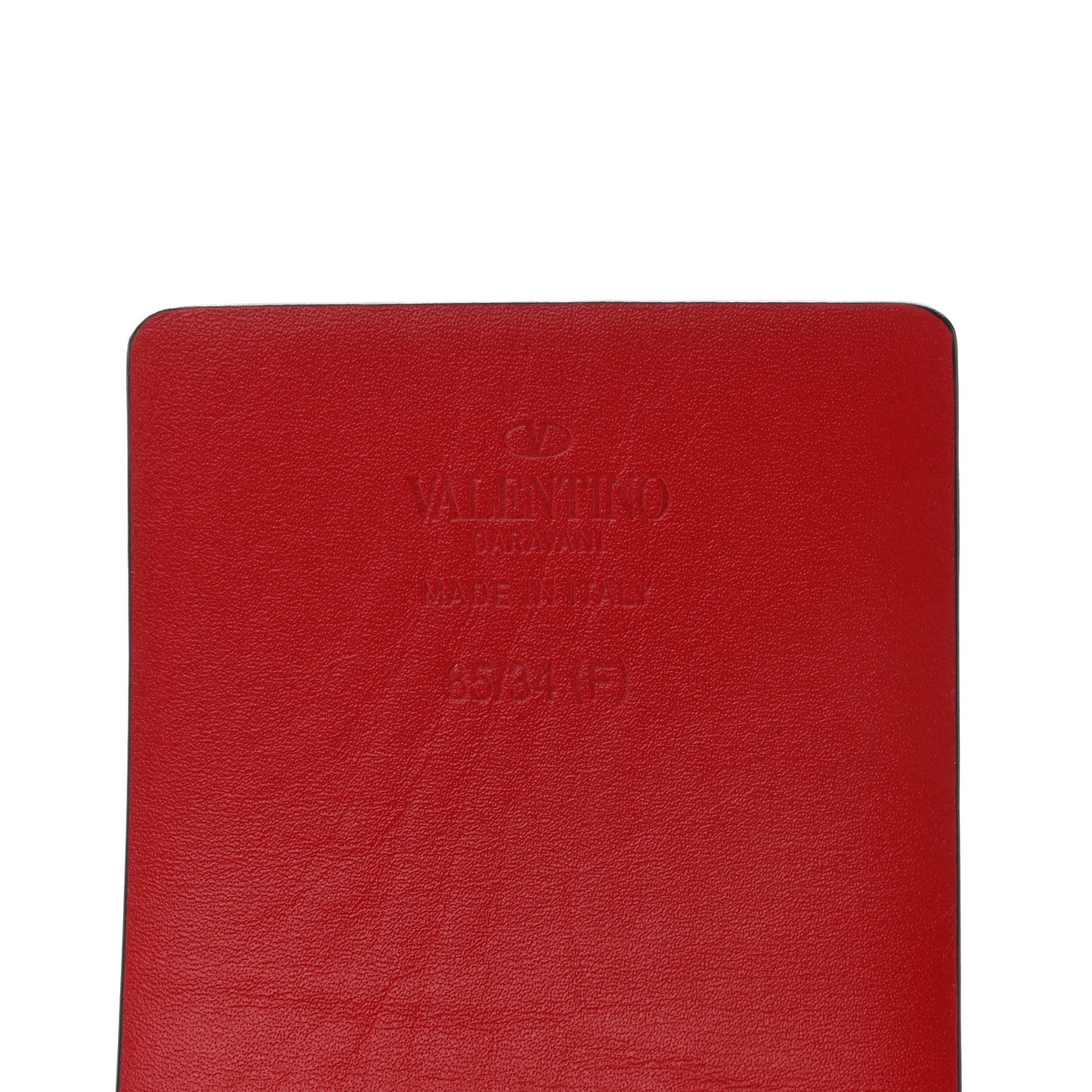 Glossy Calfskin VLogo Reversible 70mm Belt 85 34 Rubin Rouge Pur