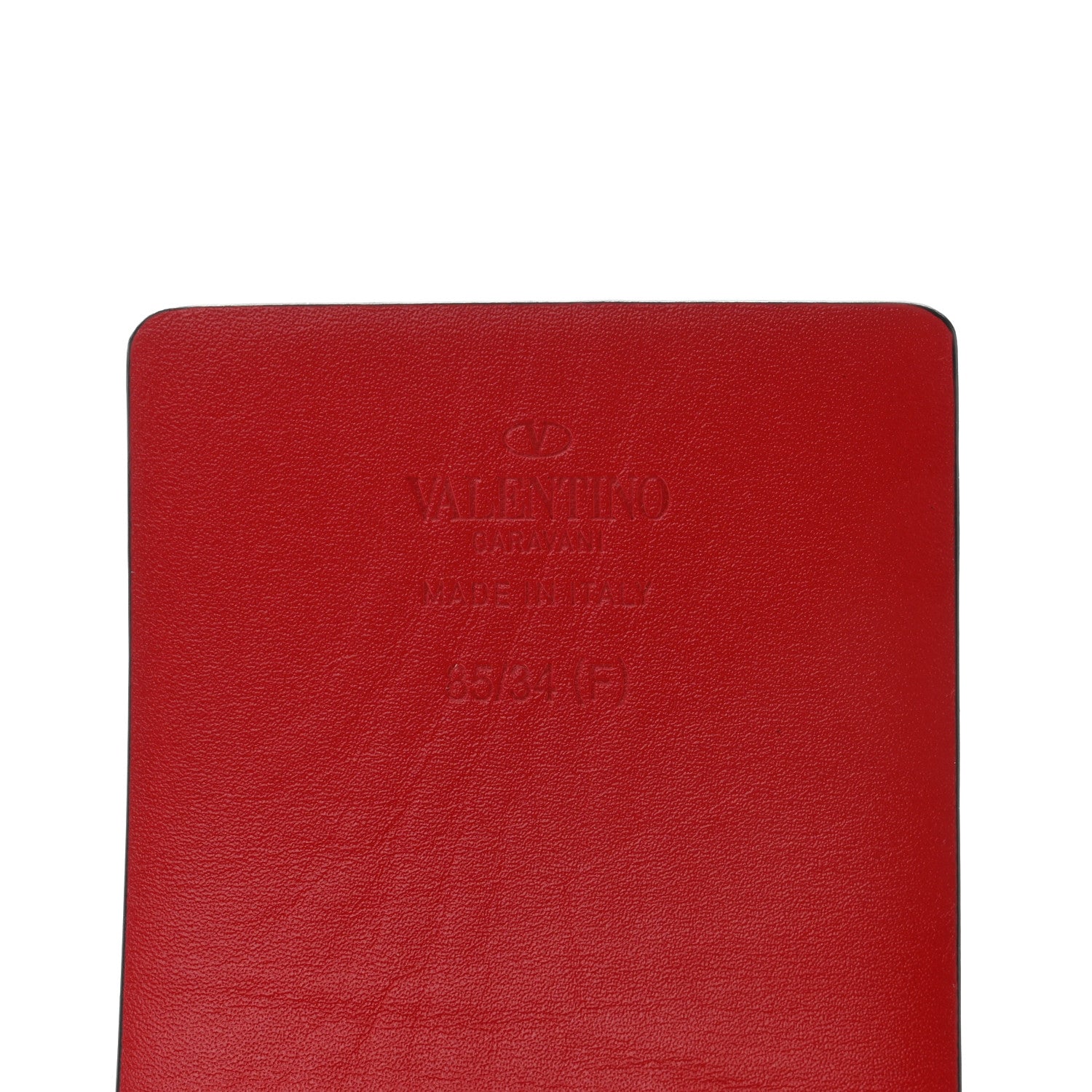 Valentino Garavani Glossy Calfskin VLogo Reversible 70mm Belt 85 34 Rubin Rouge Pur 3 of 5