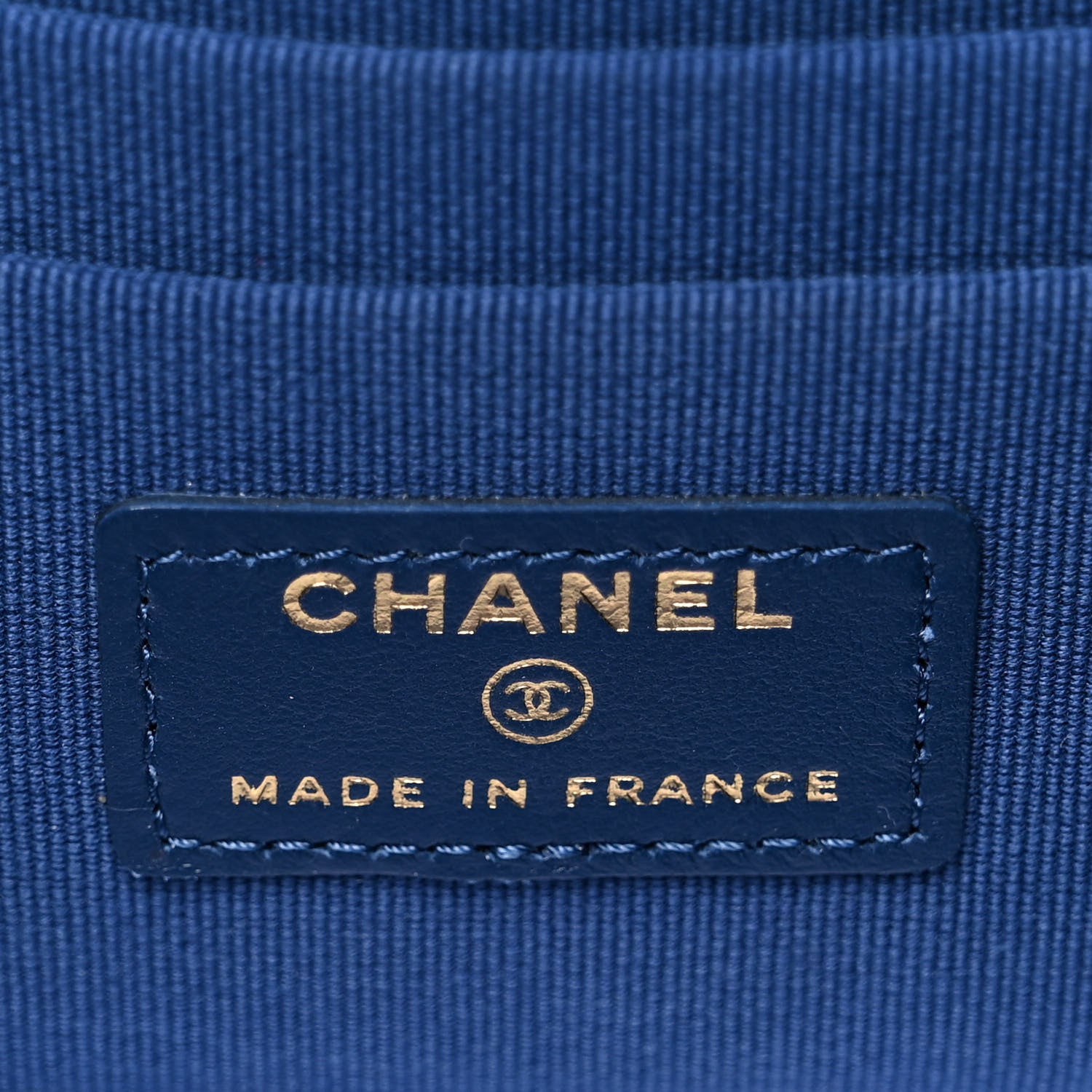 Chanel Lambskin Quilted Small Top Handle Vanity Case With Chain Dark Blue 5 of 10