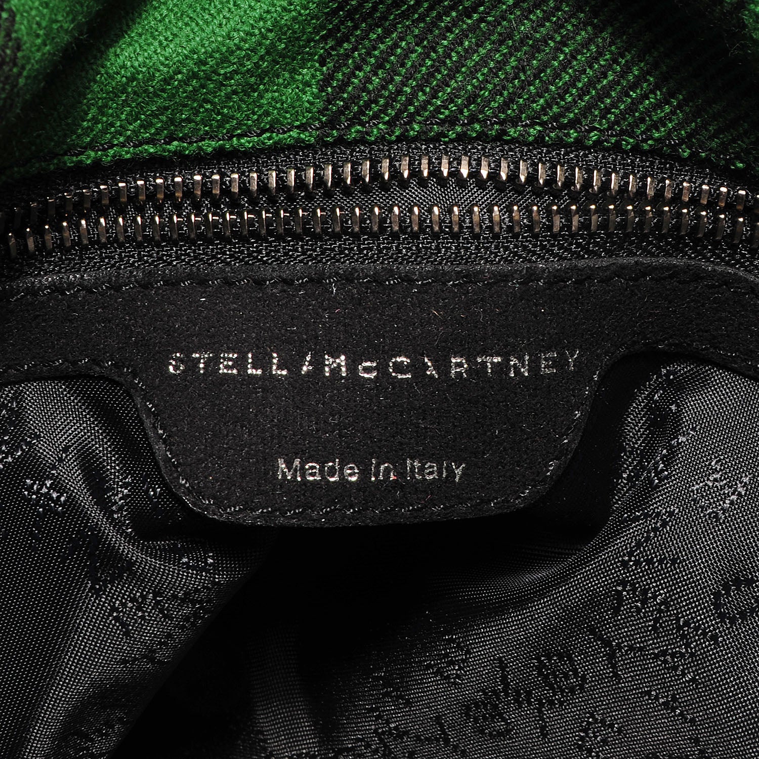 Stella McCartney Wool Plaid Falabella Fold Over Tote Vert 9 of 12