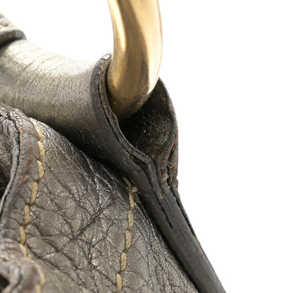 Prada Metallic Vitello Daino Side Pocket Hobo Acciaio 22 of 25