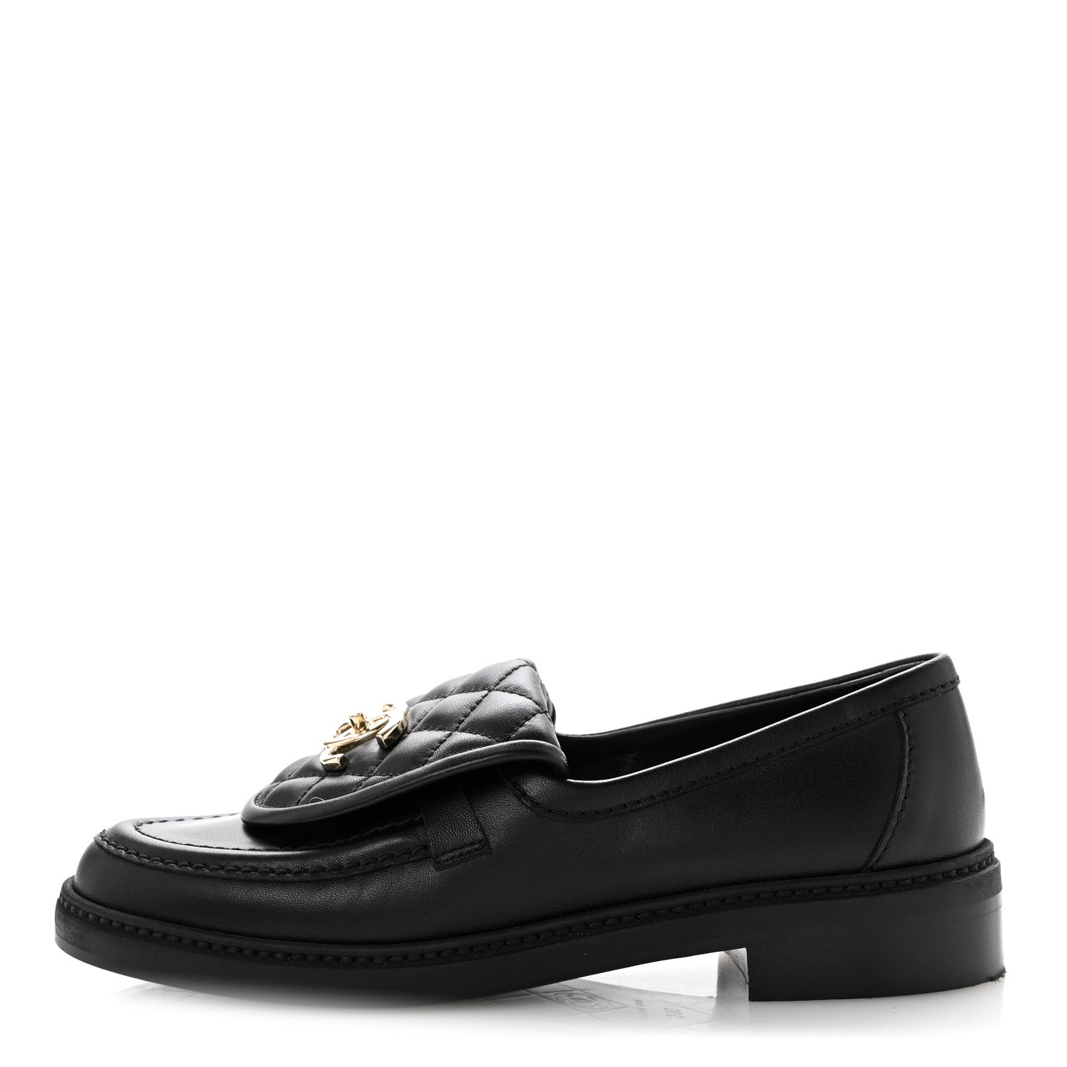 Chanel Lambskin Quilted CC Turnlock Loafers 36 Black 1 of 10