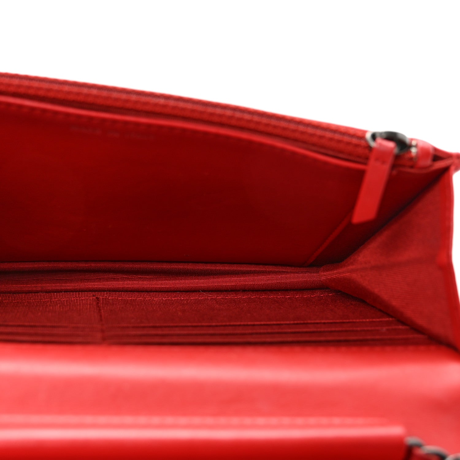 Chanel Caviar Timeless CC Wallet On Chain WOC Red 5 of 11
