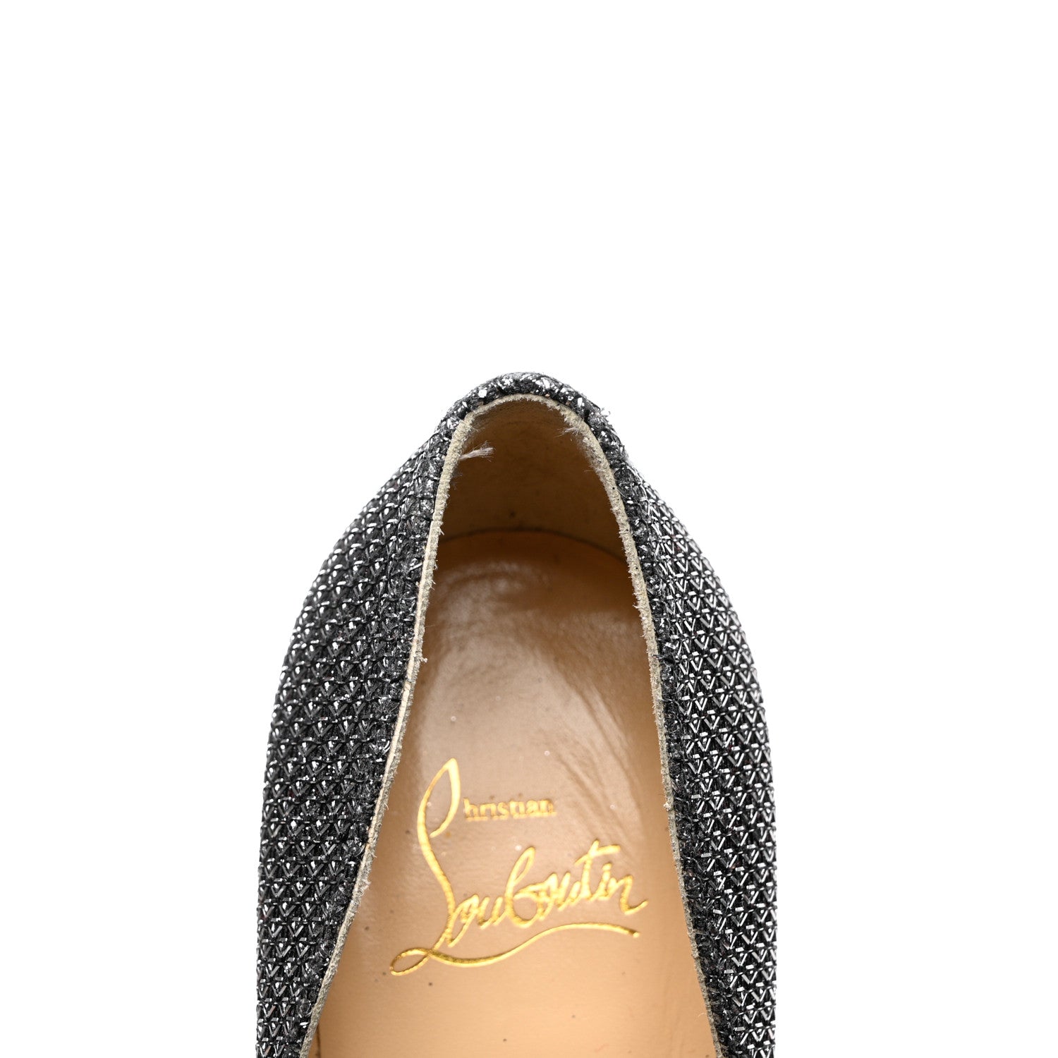 Christian Louboutin Glitter Diams Pigalle Follies 100 Pumps 38.5 Antic Silver 8 of 9