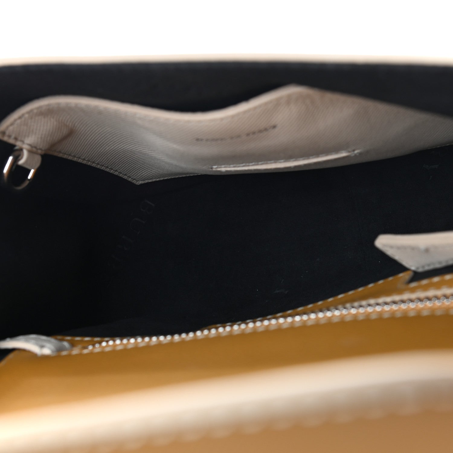 Burberry Trench Calfskin Small DK88 Top Handle Bag Limestone Ochre Yellow 7 of 9
