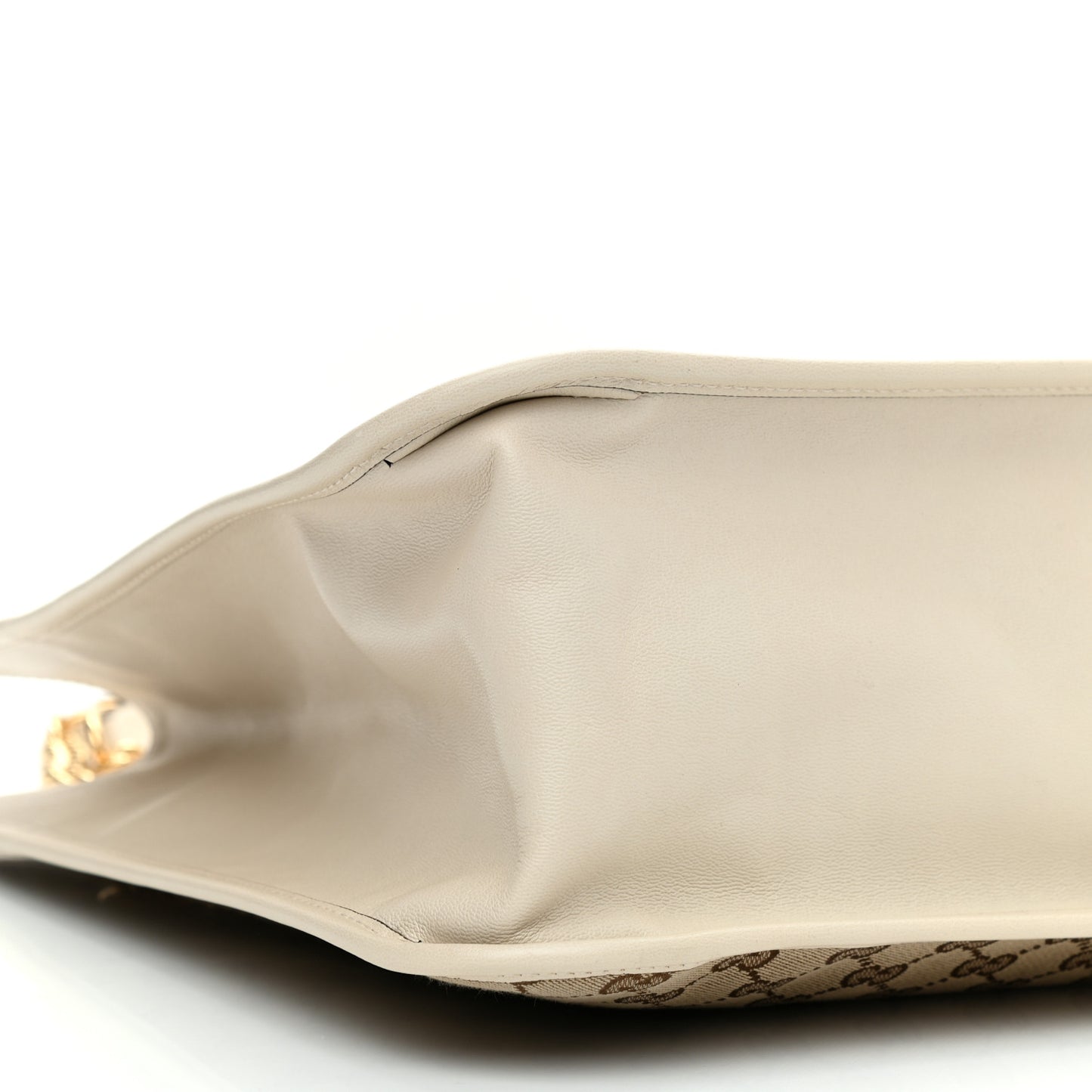 Monogram Calfskin Large Horsebit 1955 Tote Bag Beige Mystic White