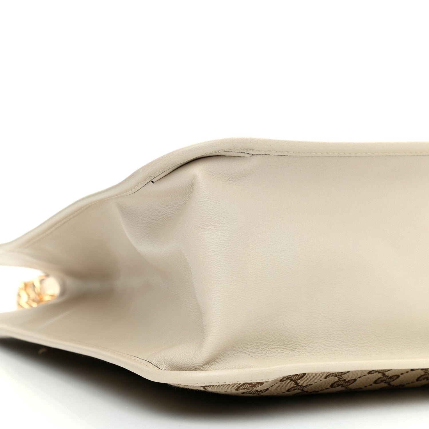 Gucci Monogram Calfskin Large Horsebit 1955 Tote Bag Beige Mystic White 8 of 11