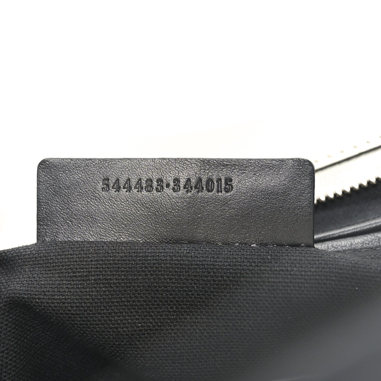 Calfskin Small Studded Padlock Zip Around Tote Black White