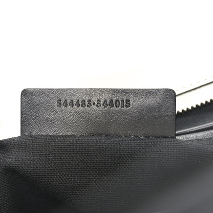 Alexander McQueen Calfskin Small Studded Padlock Zip Around Tote Black White 7 of 10