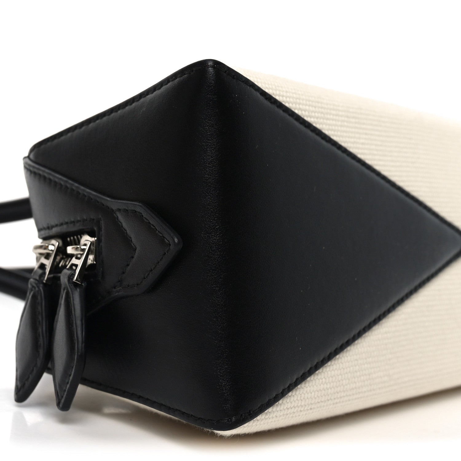 Alaia Canvas Calfskin Medium Le Teckel Bag Ecru 8 of 9