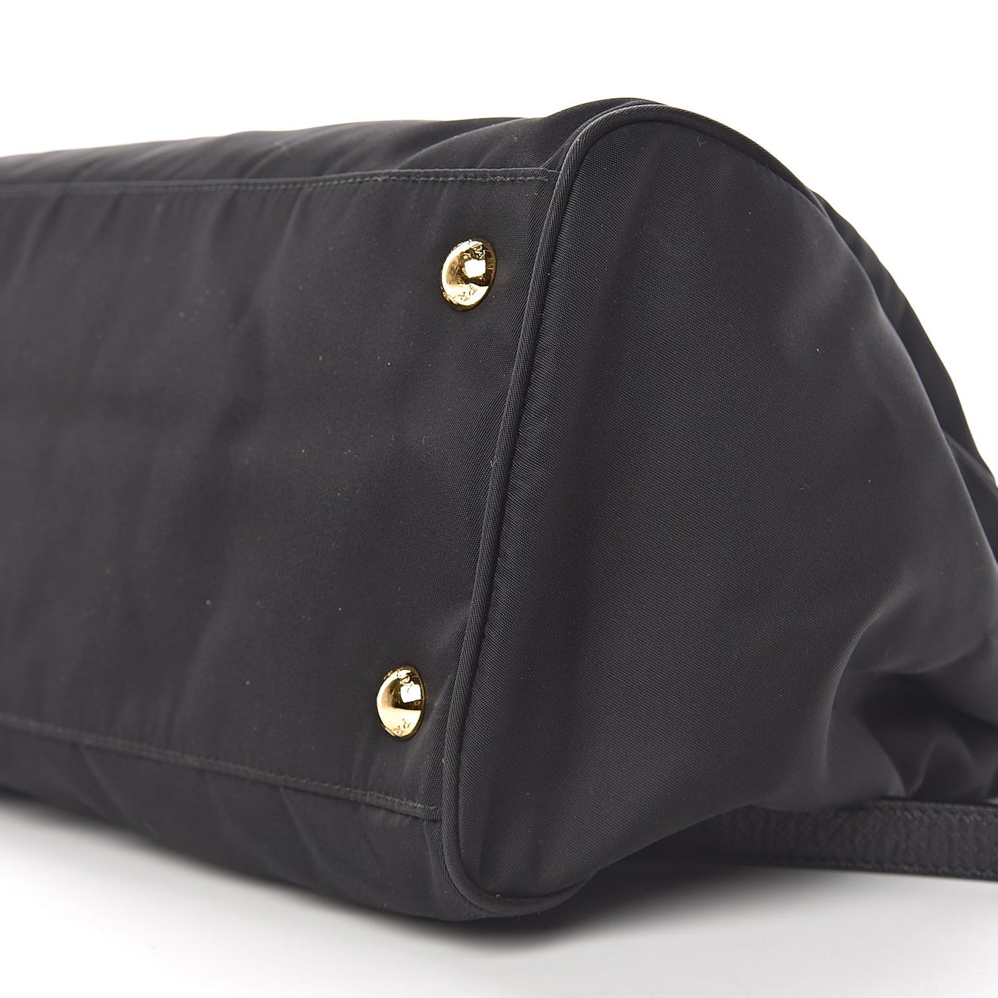 Tessuto Nylon Saffiano Shopping Satchel Black