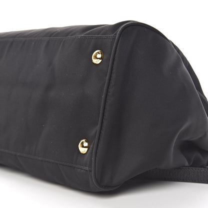 Prada Tessuto Nylon Saffiano Shopping Satchel Black 10 of 11