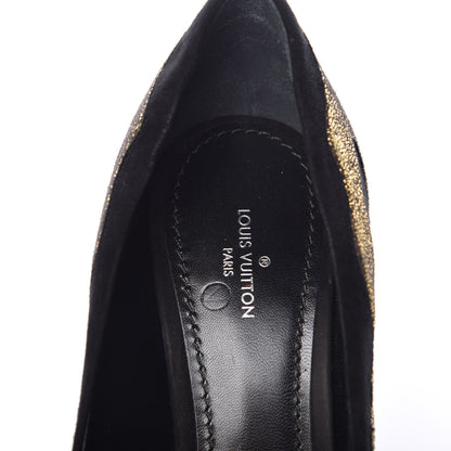 Louis Vuitton Suede Hypnotic Pump 38 Black Gold 7 of 8