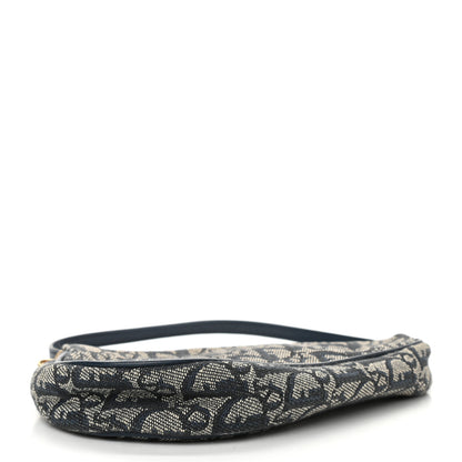 Christian Dior Monogram Mini Saddle Pochette Navy 4 of 10