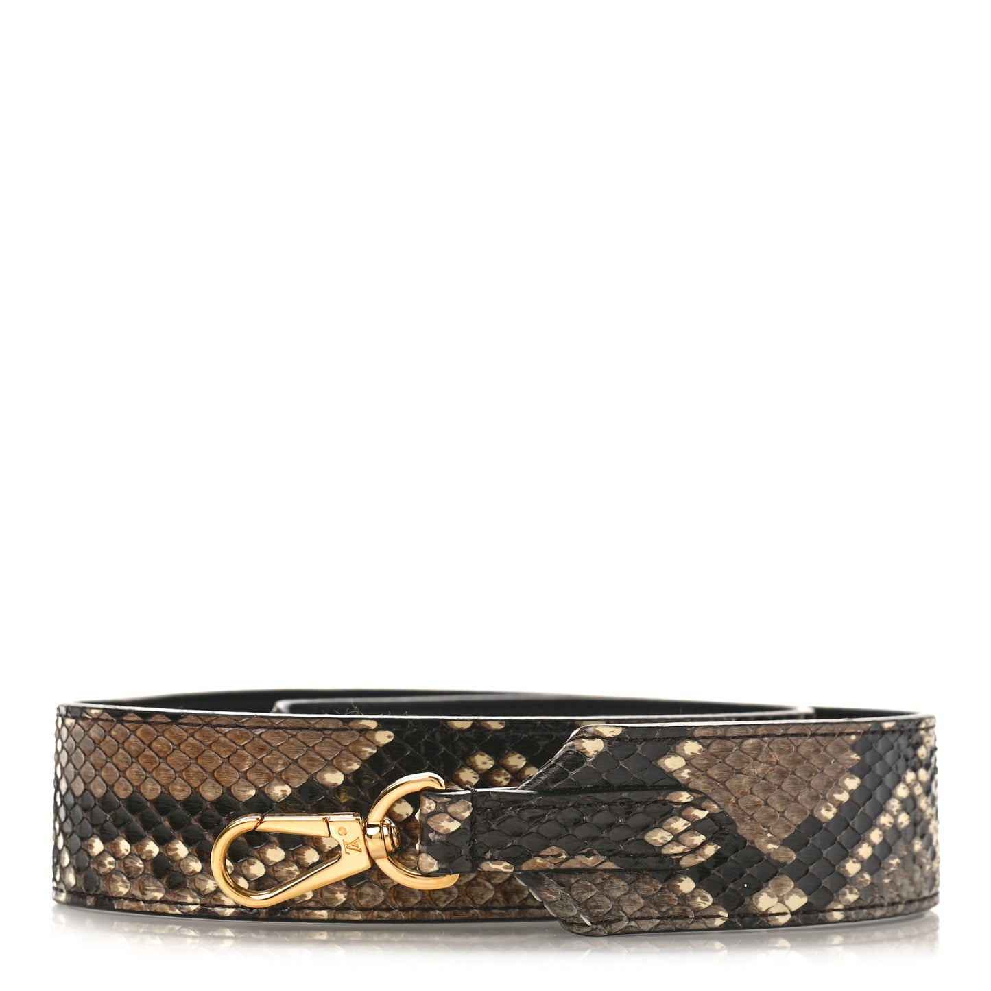 Snakeskin Bandouliere Shoulder Strap Black