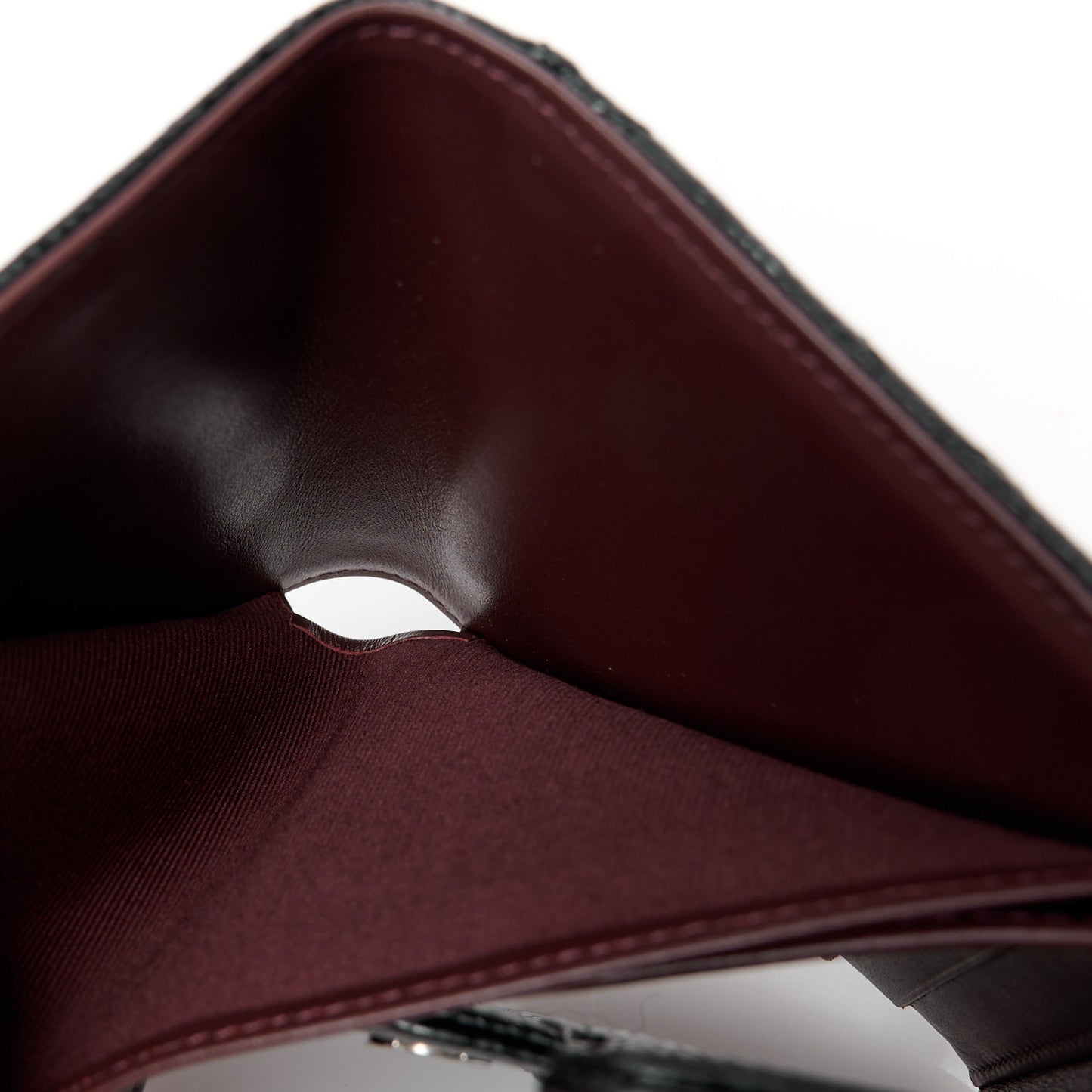 Caviar Quilted Compact Flap Wallet Black