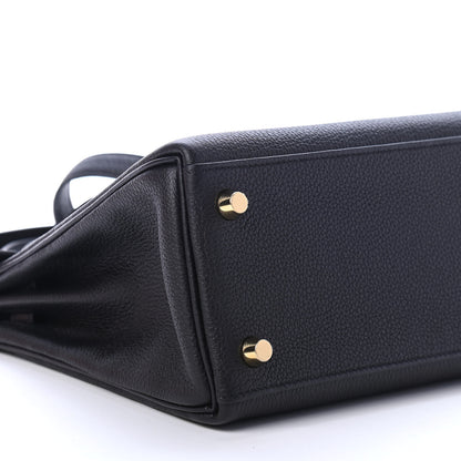 Hermes Togo Kelly Retourne 25 Black 7 of 10