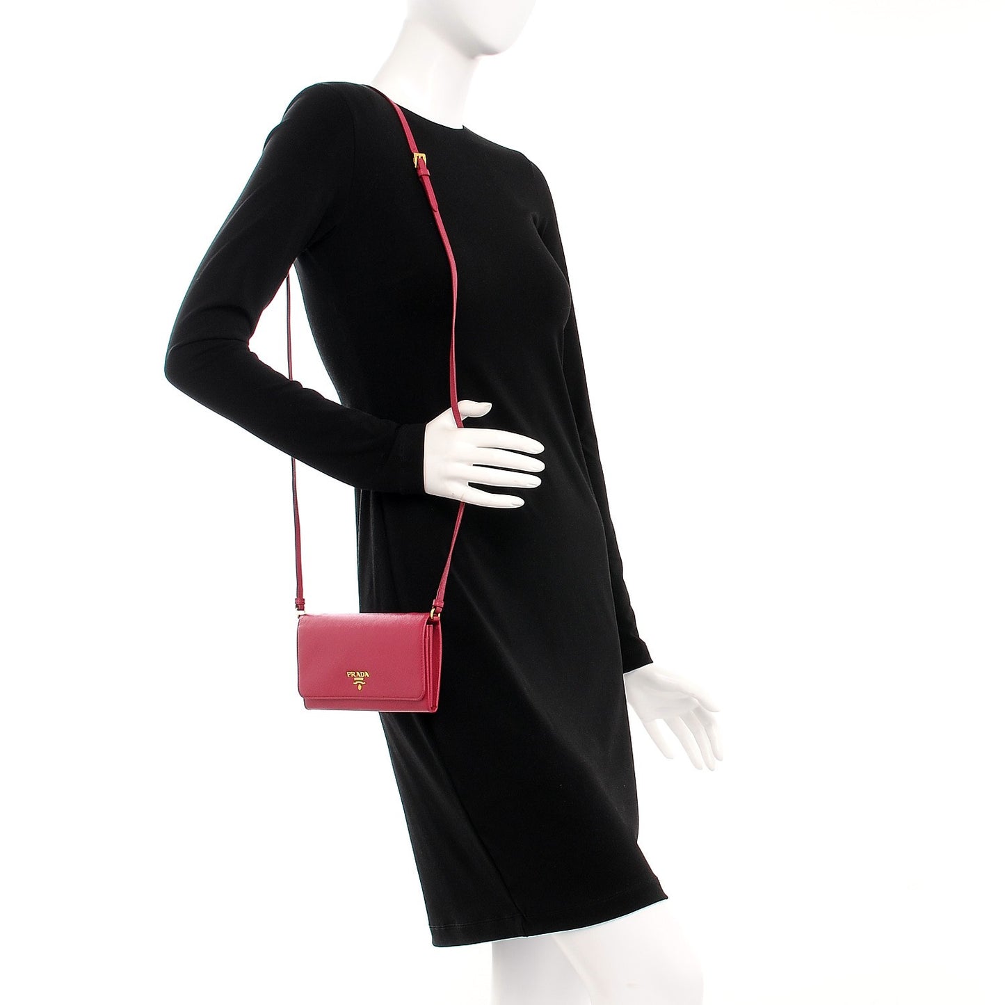 Saffiano Metal Mini Crossbody Wallet Ibisco