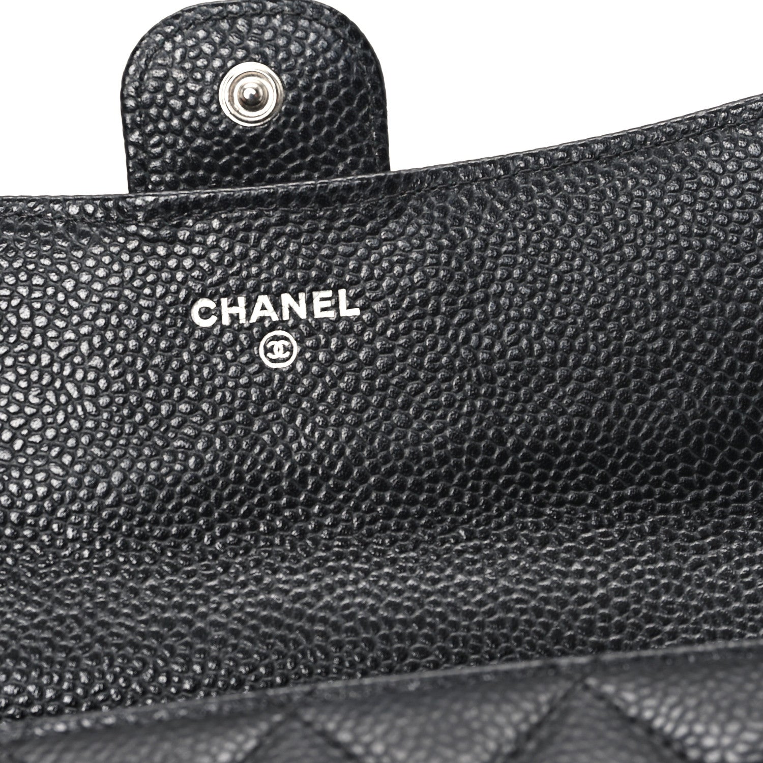 Chanel Caviar Quilted Large Gusset Flap Wallet Black 6 of 8