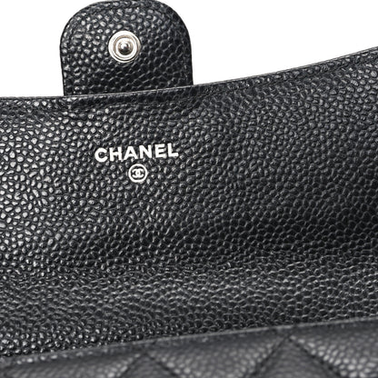 Chanel Caviar Quilted Large Gusset Flap Wallet Black 6 of 8