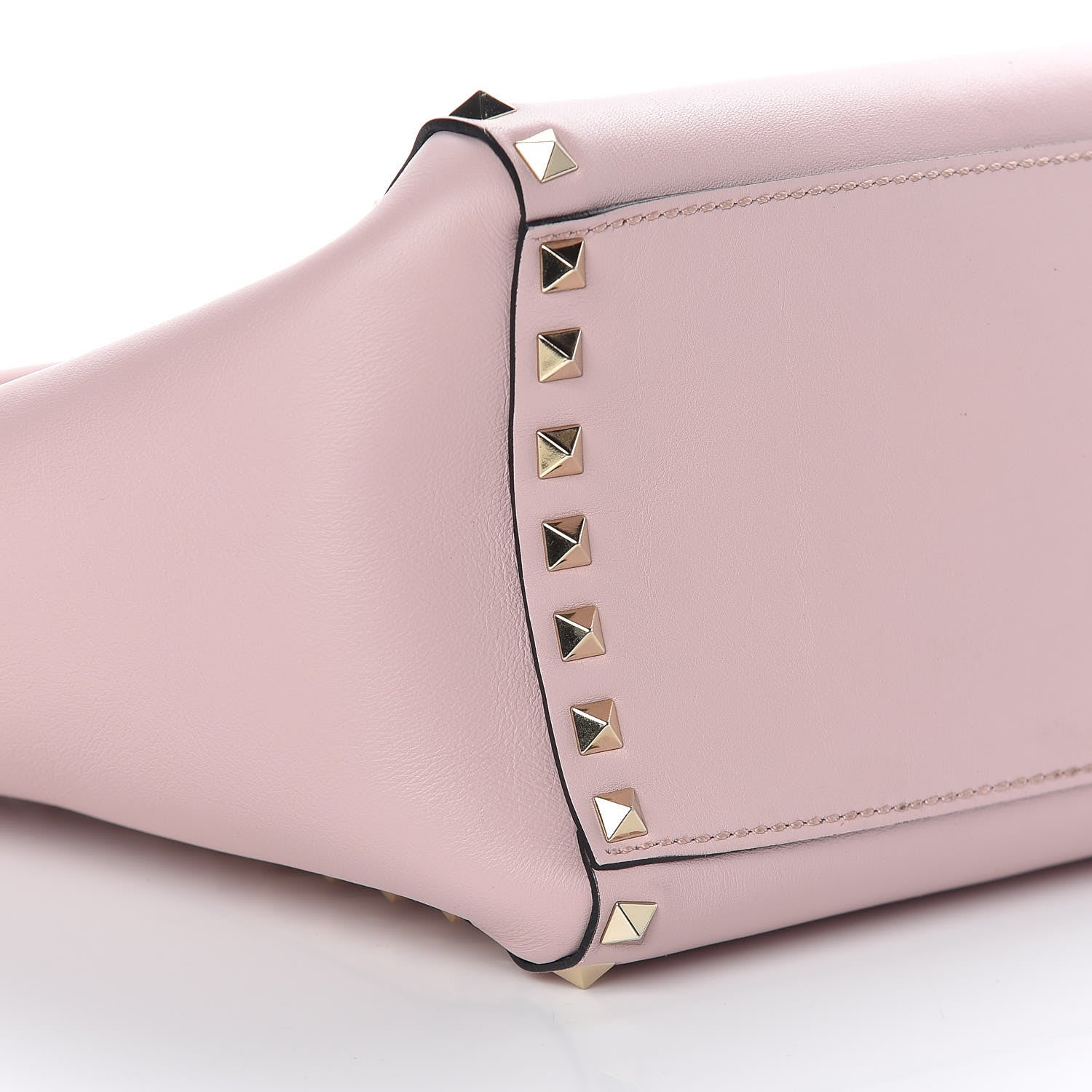Valentino Garavani Vitello Small Rockstud Double Handle Tote Water Rose 7 of 8