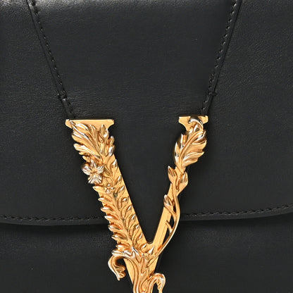 Versace Vitello Barocco Virtus Small Top Handle Shoulder Bag Black 8 of 12