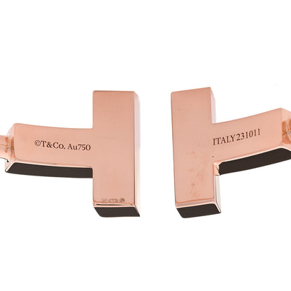 Tiffany 18K Rose Gold Mother of Pearl Wide T Wire Bracelet 3 of 4