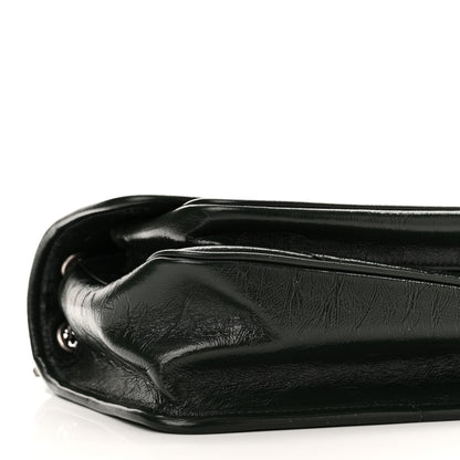 Saint Laurent Crinkled Calfskin Matelasse Monogram Baby Niki Chain Satchel Dark Green 9 of 10