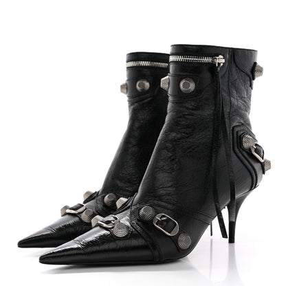 Balenciaga Agneau Arena Cagole 70mm Ankle Boots 38.5 Black 3 of 10