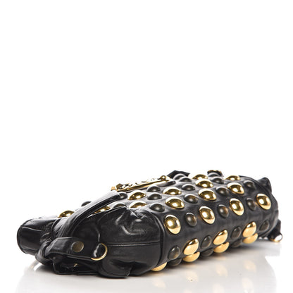 Gucci Calfskin Studded Babouska Clutch Black 4 of 7
