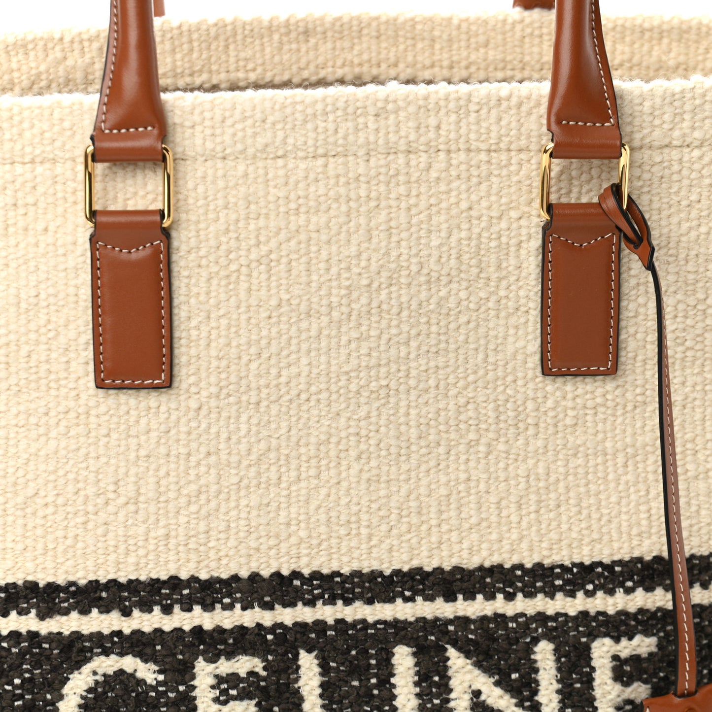 Plein Soleil Horizontal Cabas Natural Tan Black