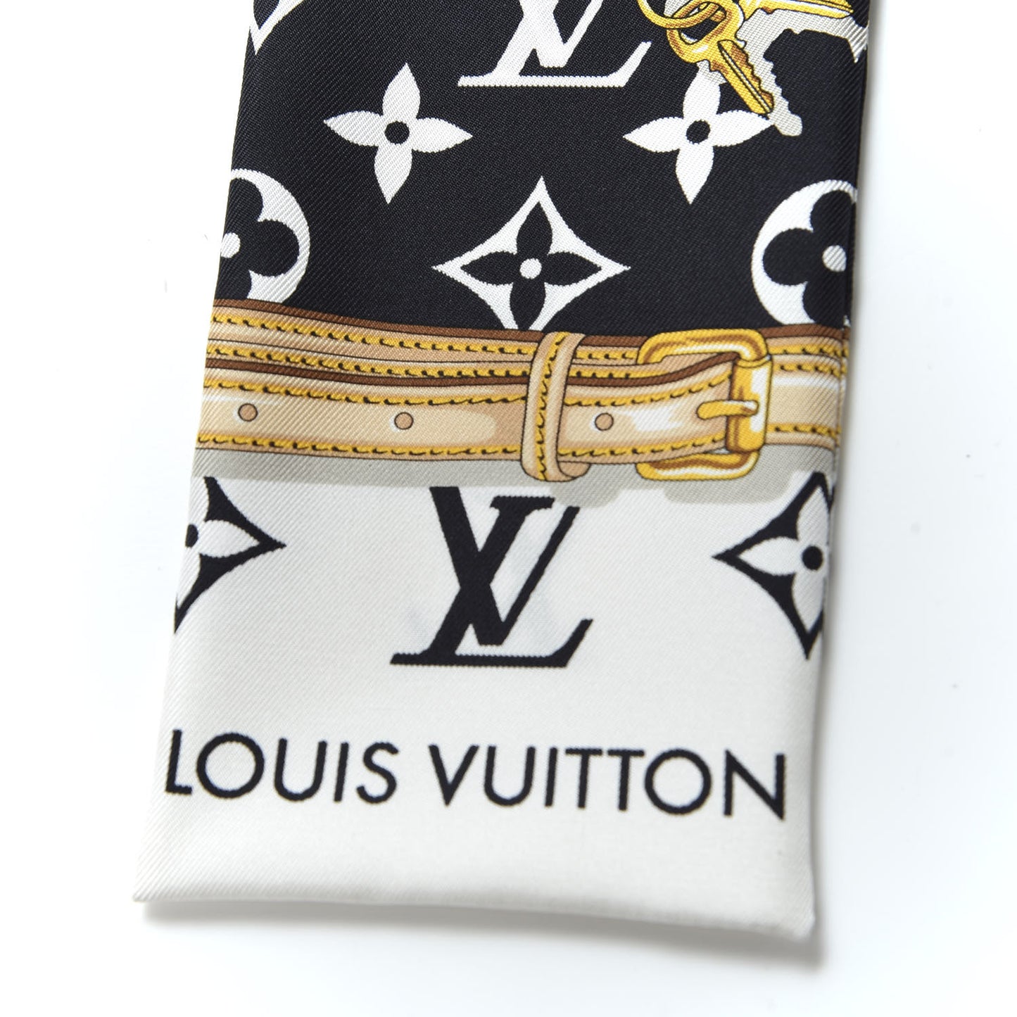 Silk Monogram Confidential Bandeau Black