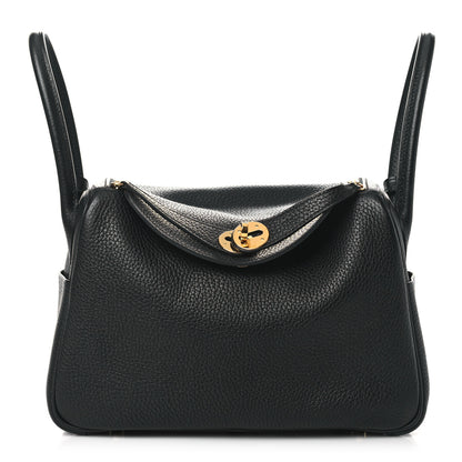 Hermes Taurillon Clemence Matte Niloticus Crocodile Touch Lindy 26 Black 1 of 11