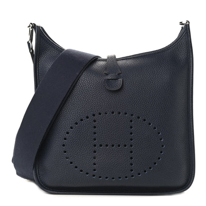 Hermes Taurillon Clemence Evelyne III PM Bleu Nuit 1 of 9