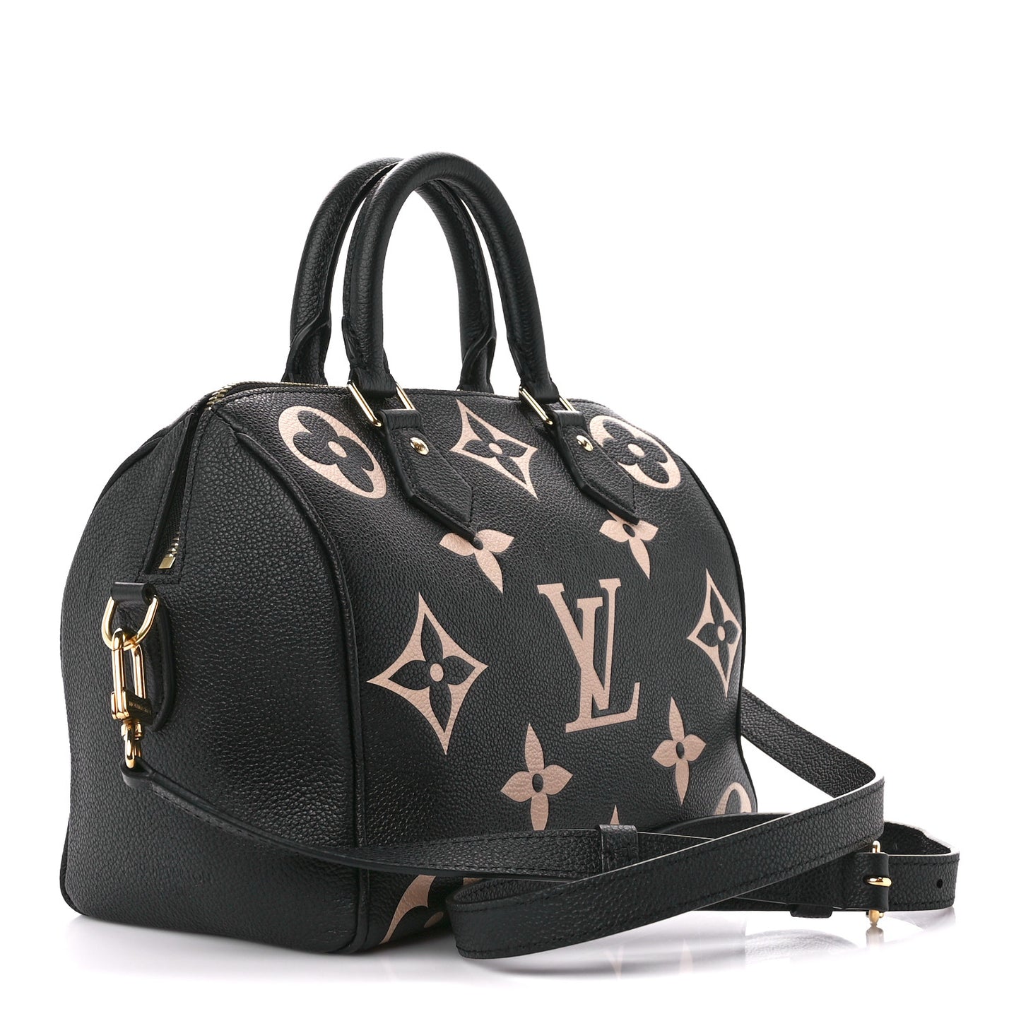 Empreinte Monogram Giant Speedy Bandouliere 25 Black Beige
