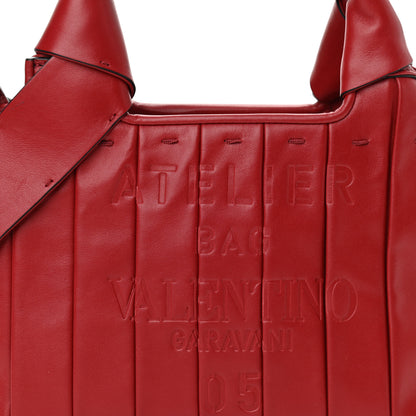 Valentino Garavani Nappa Atelier 05 Plisse Edition Small Tote Bag Rosso Valentino 8 of 10