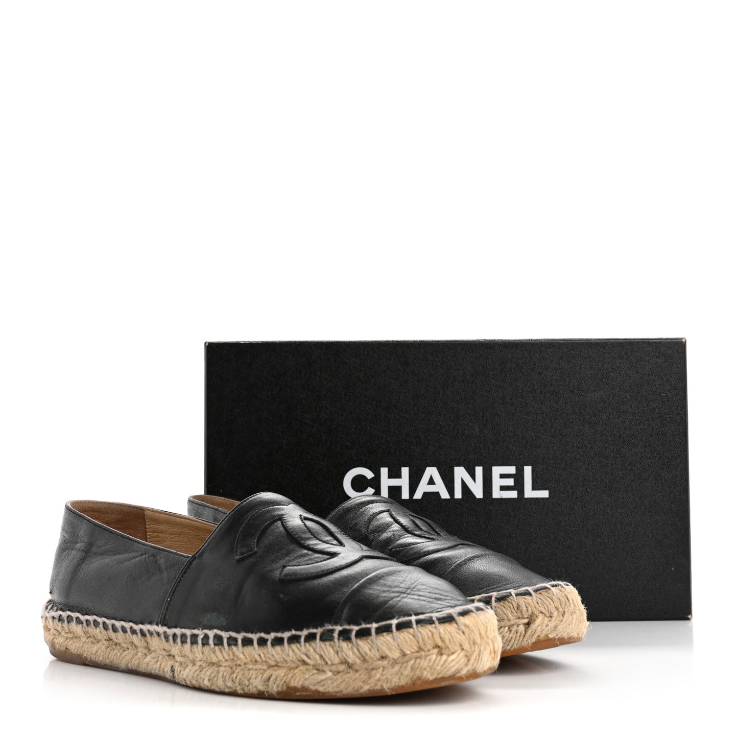 Lambskin CC Espadrilles 39 Black