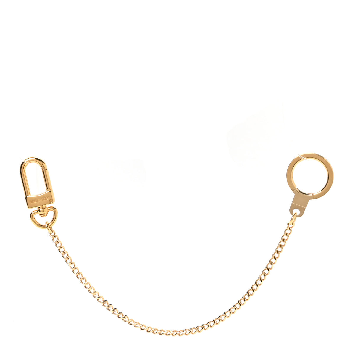 Metal Pochette Extender Key Ring Chain Gold