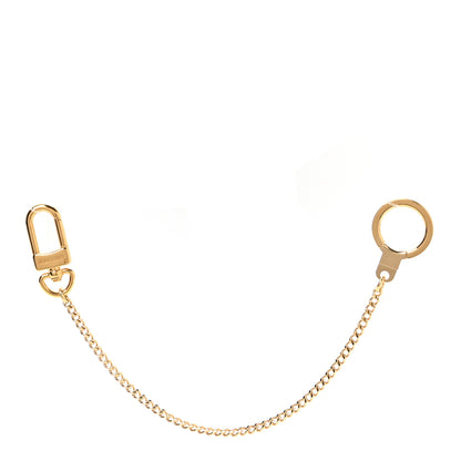 Louis Vuitton Metal Pochette Extender Key Ring Chain Gold 1 of 3