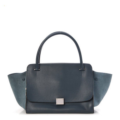 Celine Drummed Calfskin Suede Double Zip Trapeze Orage 1 of 6