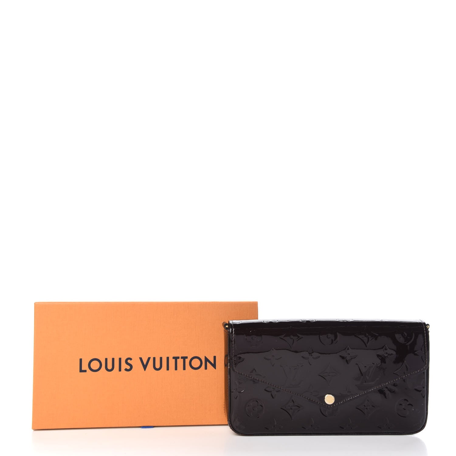 Louis Vuitton Vernis Pochette Felicie Chain Wallet Amarante 9 of 9