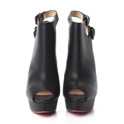 Christian Louboutin Calfskin Morphee Strapagada 150 Ankle Booties 37.5 Black 2 of 12