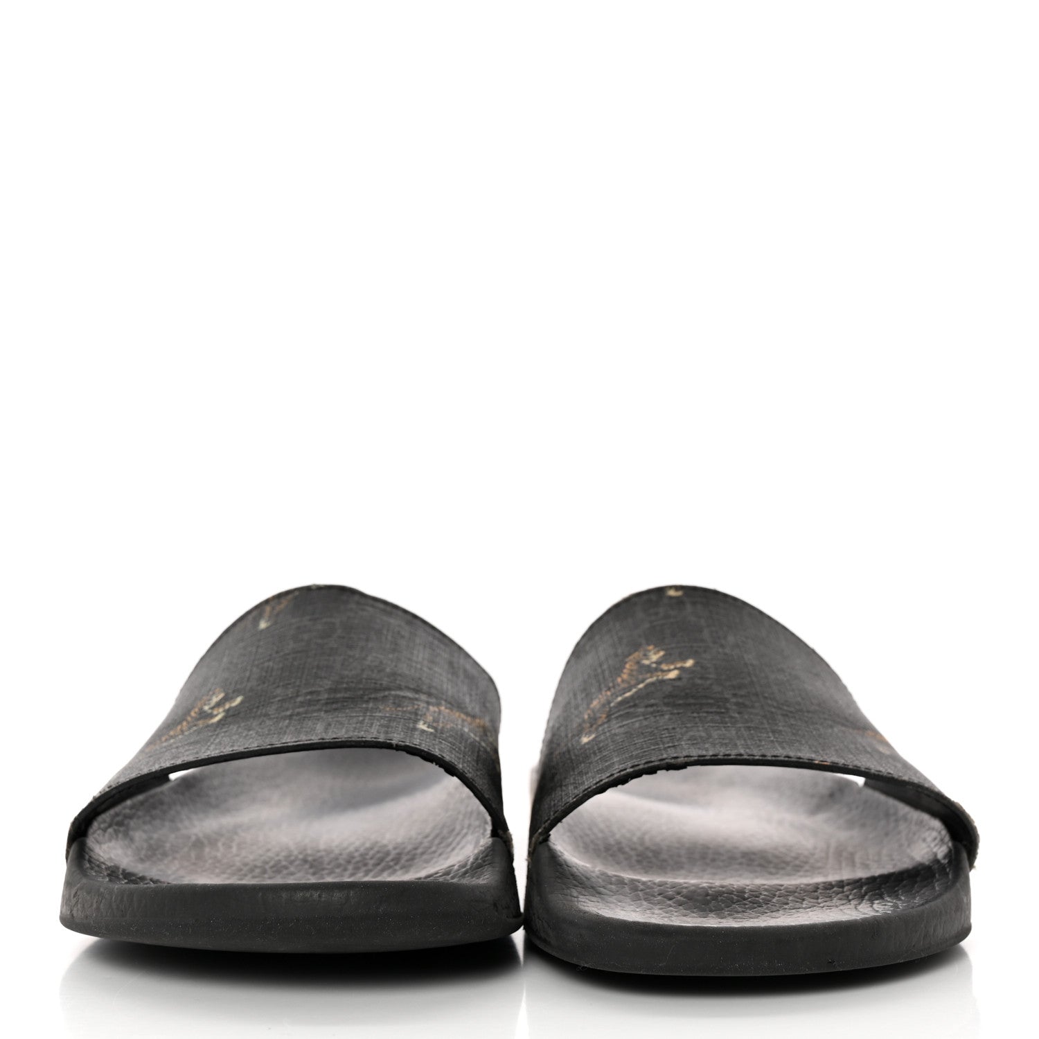 Gucci GG Supreme Monogram Tigers Mens Slide Sandals 10 Black Multicolor 2 of 15
