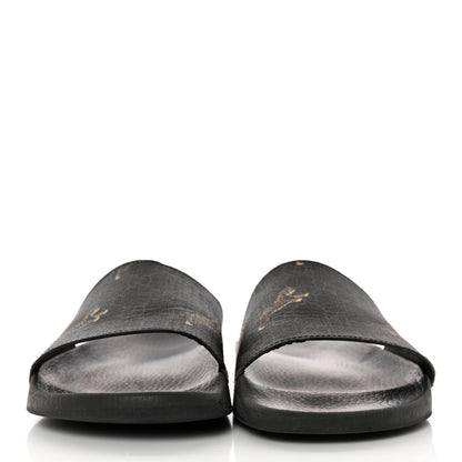 Gucci GG Supreme Monogram Tigers Mens Slide Sandals 10 Black Multicolor 2 of 15
