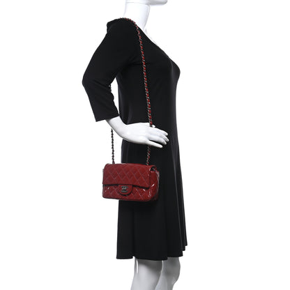 Chanel Patent Calfskin Quilted Mini Rectangular Flap Red 3 of 10