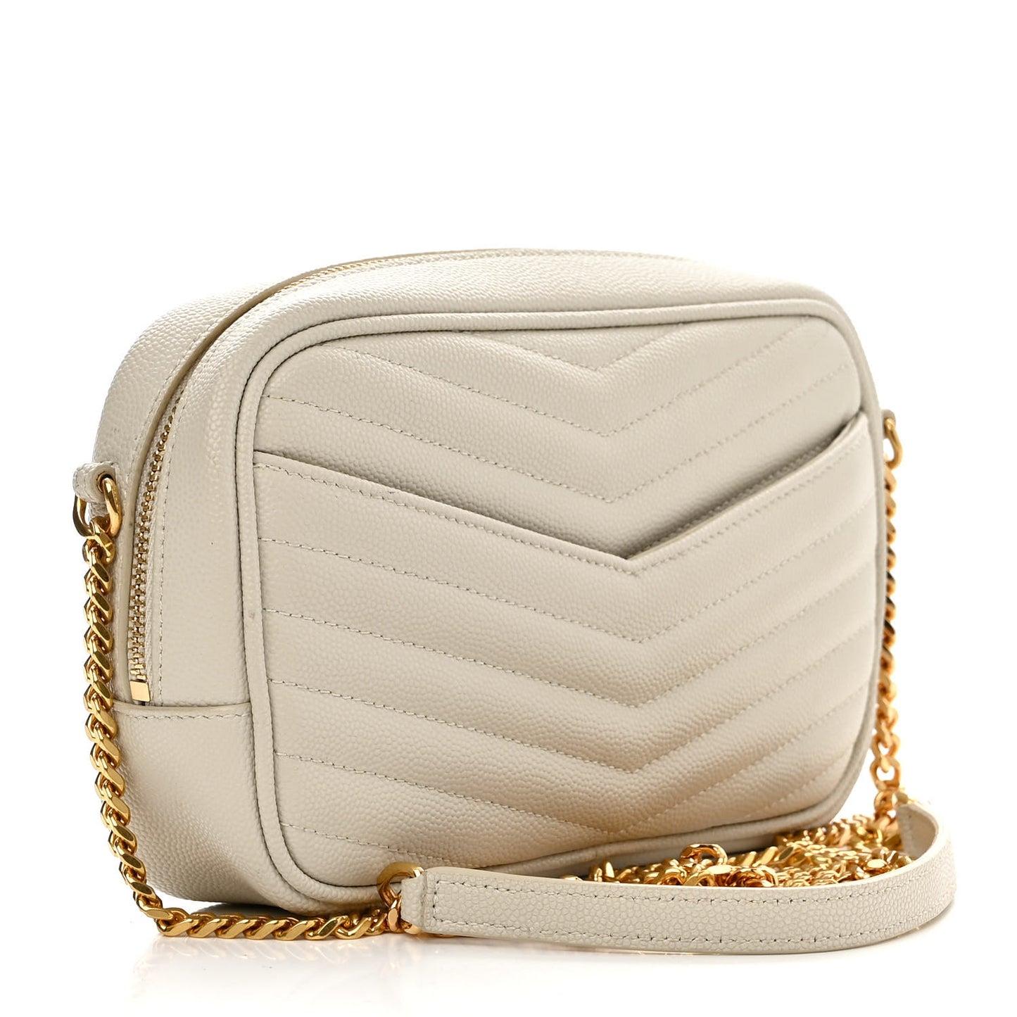 Grain De Poudre Matelasse Monogram Mini Lou Camera Bag Crema Soft